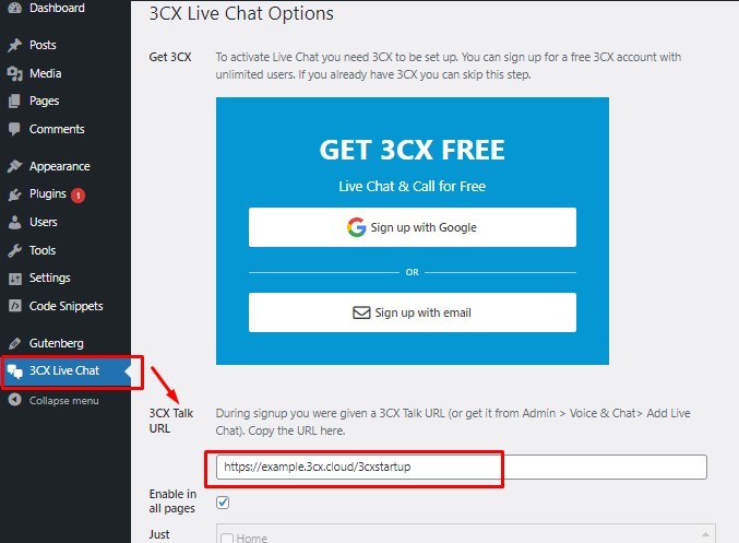 Enable Live Chat on your website_3cx
