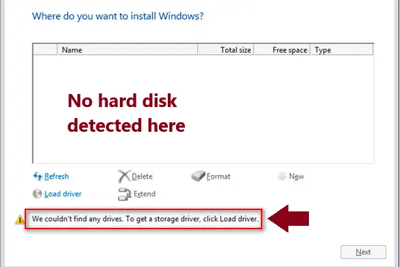 no-hard-disk-detected-during-windows11-installation