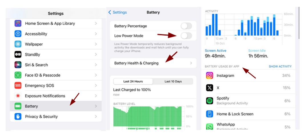 fix iPhone battery drain