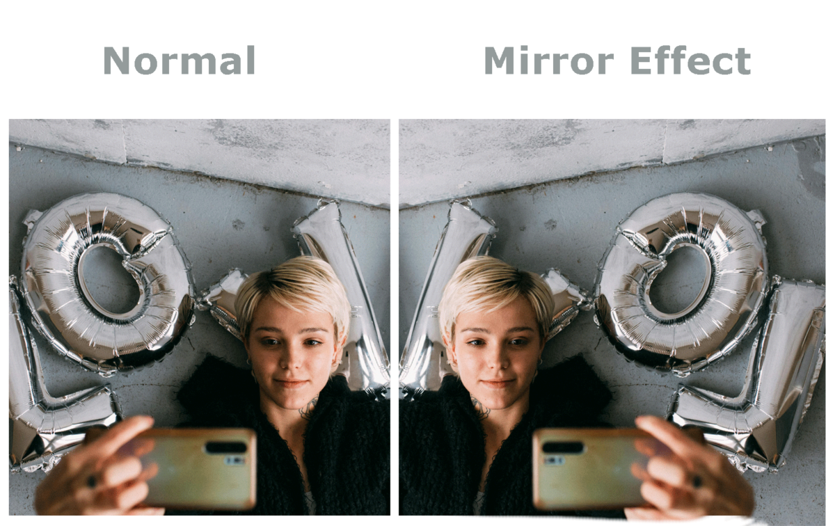 disable mirror effect on selfie photo