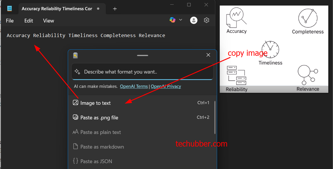 OCR using Microsoft PowerToys Advanced Paste