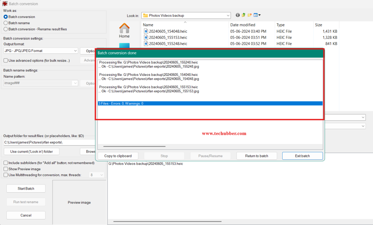 Batch Convert HEIC Images to JPG